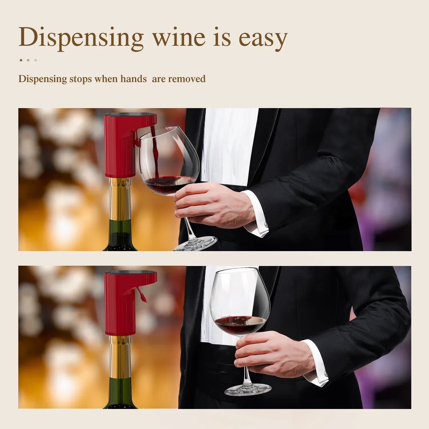 2023 New Portable Mini Automatic Wine Decanter Electric Wine Aerator and Wine Dispenser