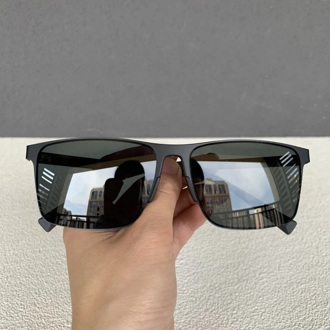 

Oversized Polarized Sunglasses Men High Quality Nylon Lens Vintage Sun Glasses Trending Designer Pilot Accessories Black Eyewear