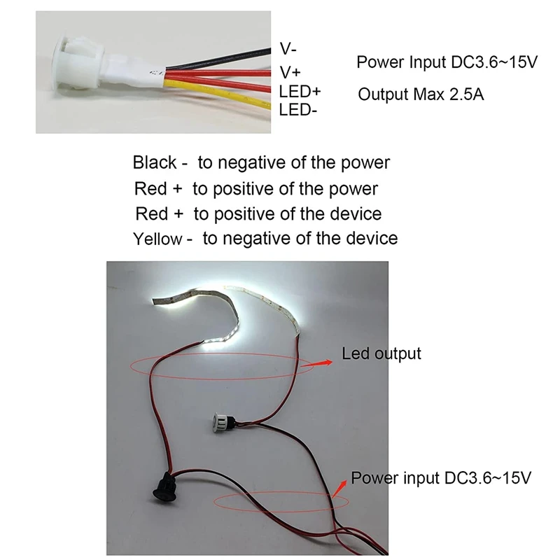 2Pcs Touch Dimmer Switch DC3.7V 5V 12V Stepless Dimmer Switch Sensor for LED Light, RV, Cabinet, Wardrobe and Strip