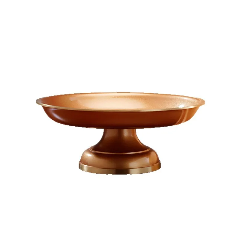 All Copper Buddhist Fruit Plate Offering Plate Temple Altar Decoration Vintage Pink Gold 9 inch