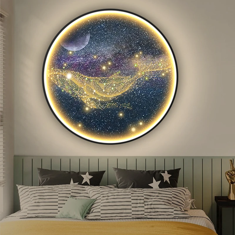 

Настенный светильник с входом кита, бра, украшение, живопись, светильник, роскошное ощущение двери, подвесная картина, коридор, настенный светильник, настенные светильники