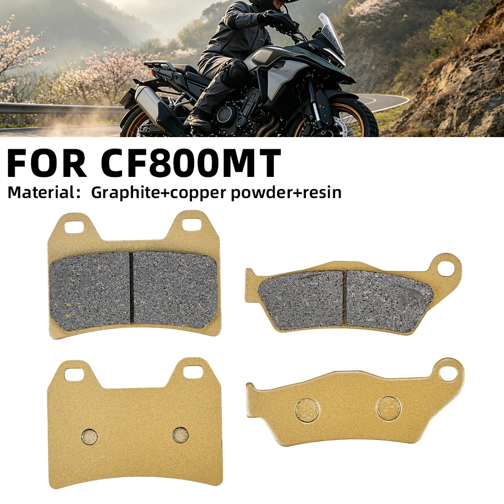 For CFMOTO 800MT IBEX 800 E Front Rear Brake Pads Copper Metallic Disc Brake Pad Set Motorcycle Accessories ADV Parts