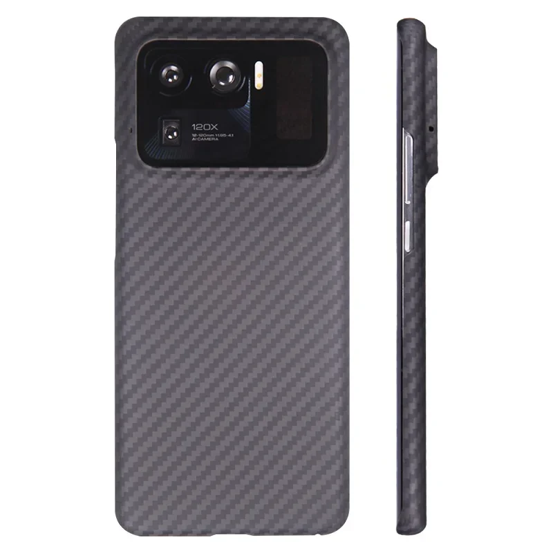 Carbon Fiber Phone Case For Xiaomi 11 Ultra Anti-fall ShockProof Slim Aramid Cover For Xiaomi Mi 11Ultra Real Carbon Fiber Case