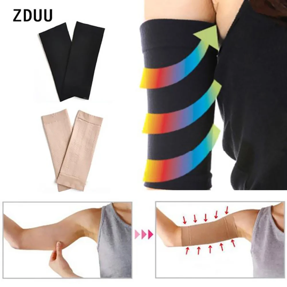 1 par queimar gordura braço shaper cáqui sem costura emagrecimento manga leve suporte elástico para mulher desgaste muscular