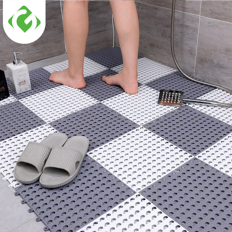 1 Pcs Bath Mats Bath Rug Square PVC Rugs for Kitchen Floor Mat Shower Room Rug Toilet Foot Pad 25cmx25cm