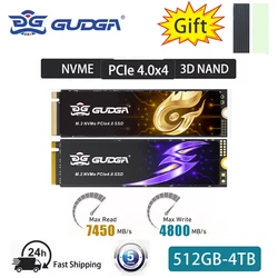 GUDGA 7450MB/s SSD M2 PCIe 4.0 NVME 2tb 512g 1TB 4tb 4 M.2 Gen4 Disco rígido de estado sólido NMVE PCIe 4.0 HDD para laptop PS5