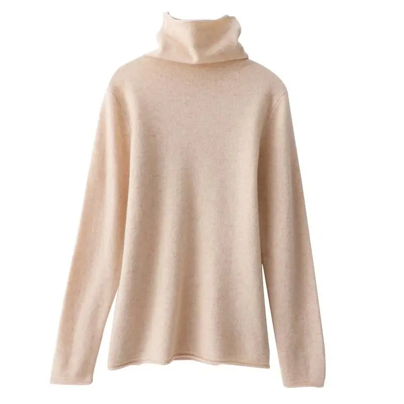 2025 Autumn/Winter New Women's Hoodie Sweater High Collar Knitted Sweater