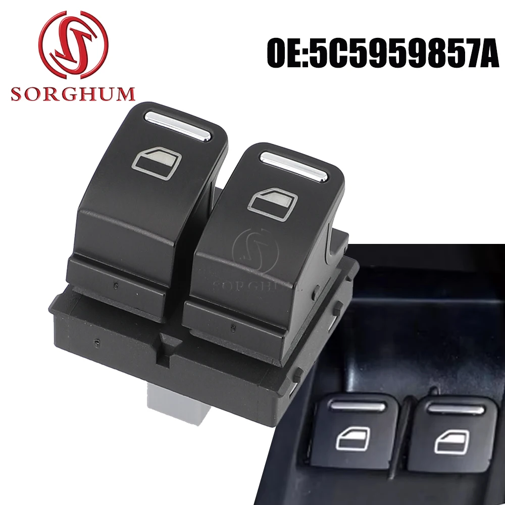 5C5959857A السائقين الجانب مفتاح النافذة الرئيسية لشركة فولكس فاجن فولكس فاجن بيتل كابريو 2012 2013 2014-2019 5C5 959 857A 5C5 959 857 A #1
