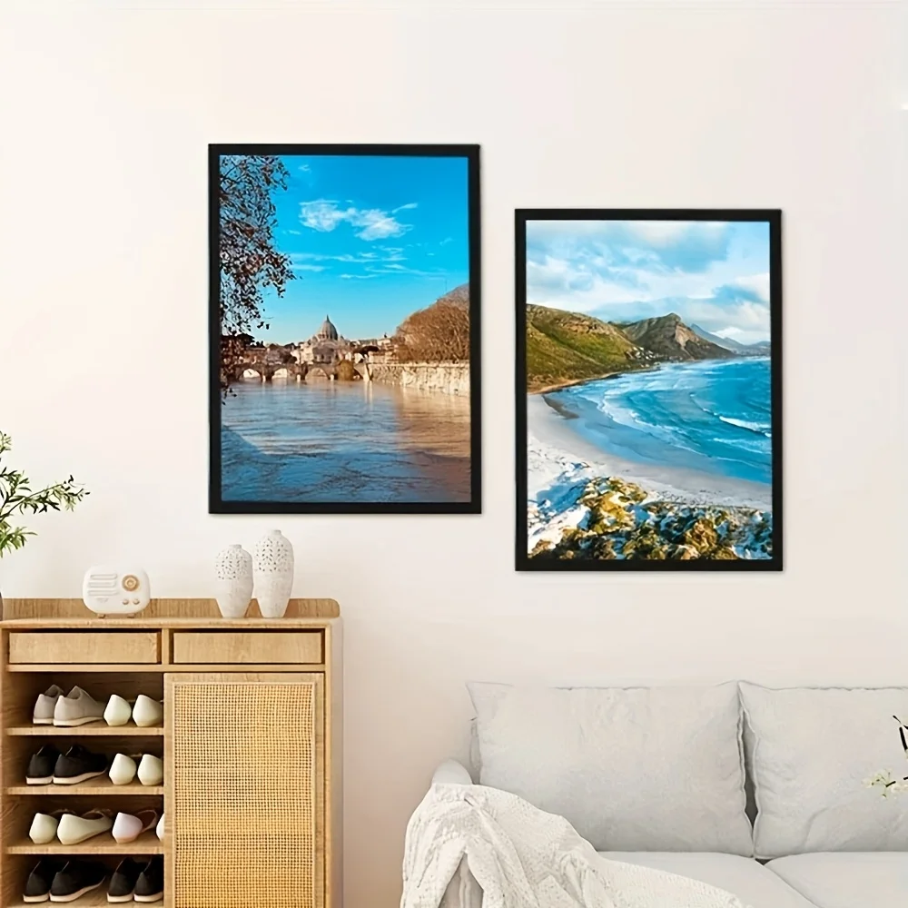 Magnetic Wall Frame A4 Self Adhesive No Punch Display Frame Wall Poster Frame Art Wall Sticker Frame Home Office Decor view 3