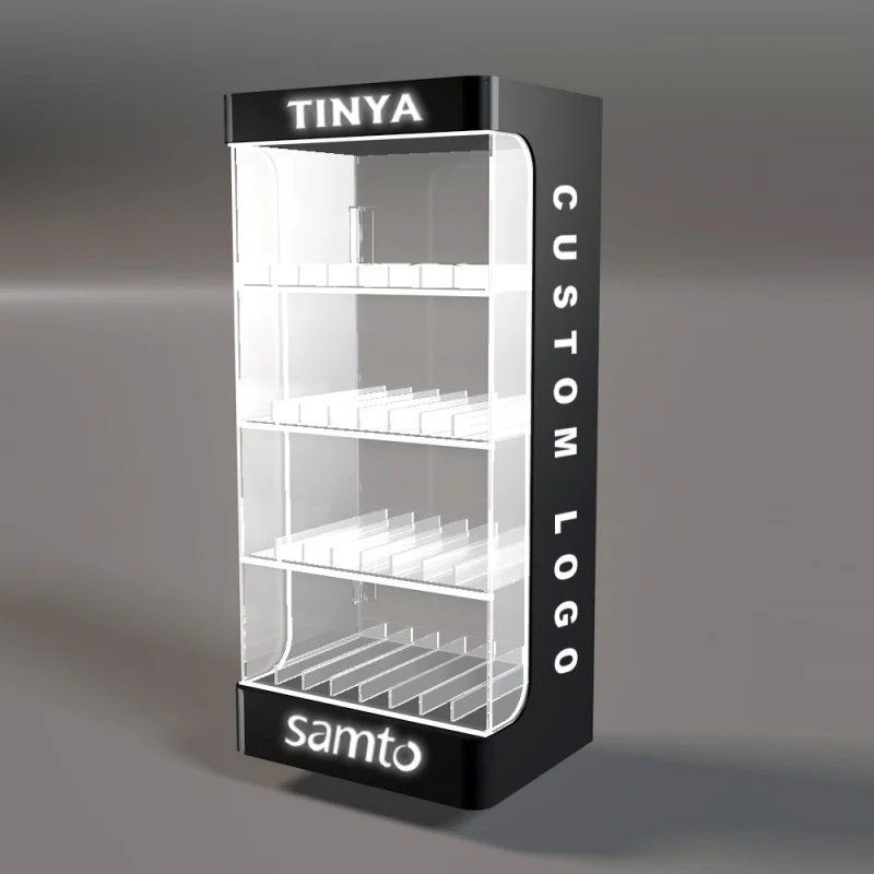 Custom.Tinya مصنع أكريليك مخصص عرض أكريليك حامل الزيت العطري خزانة عرض متجر رف الدخان #4