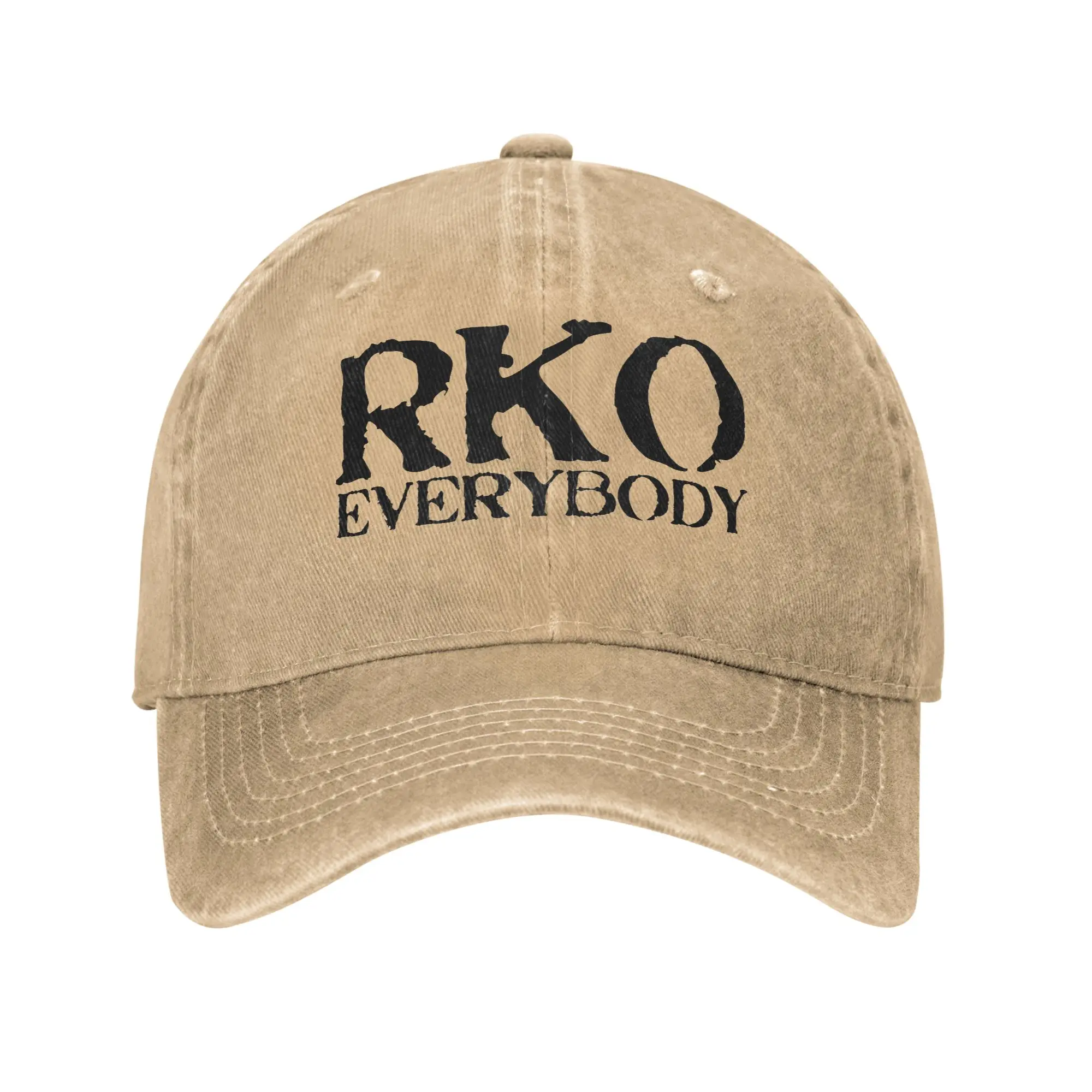 Retro RKO Everybody  Baseball Cap Vintage Distressed Washed  Sun Cap Unisex Outdoor Running Golf Adjustable Fit Caps Hat