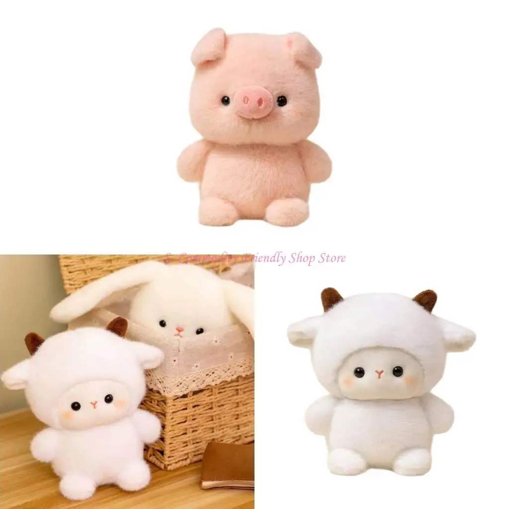 

85AE Adorable Plush Study Rabbit Toy For Childrens Room Decoration And Play
