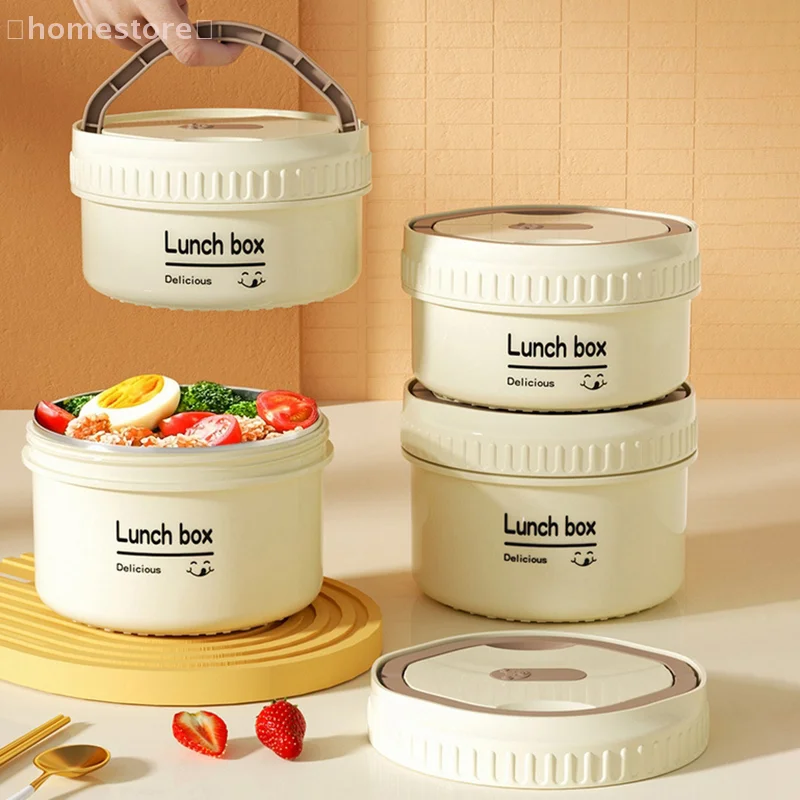 1 set di contenitori per il pranzo isolati portatili con scatola per il pranzo, contenitore per il pranzo in acciaio inossidabile Bento impilabile
