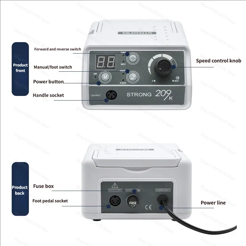 プロ仕様45000RPM電動ネイルドリルマシン低騒音電動彫刻機ネイルサンダーファイルマニキュアサロンツール
