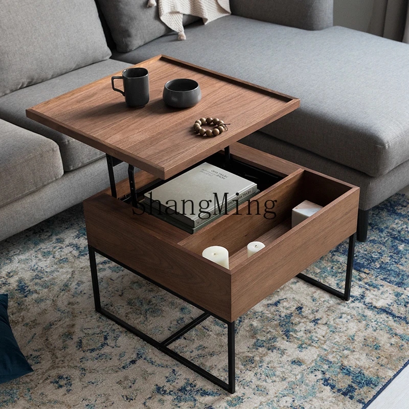 

CL modern small coffee table simple lifting telescopic storage tea table multi-function