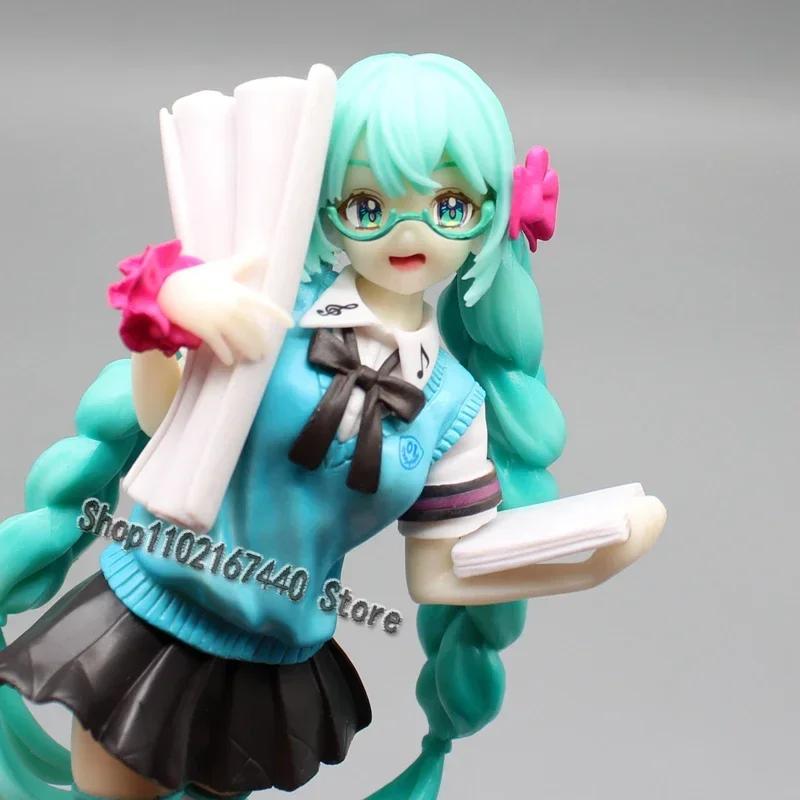 19ซม.อะนิเมะชุดนักเรียนMikuรูป16th Anniversary Figurine Kawaii Mikuตัวเลขของเล่นPVC PVCคอลเลกชันตุ๊กตาของขวัญวันเกิด