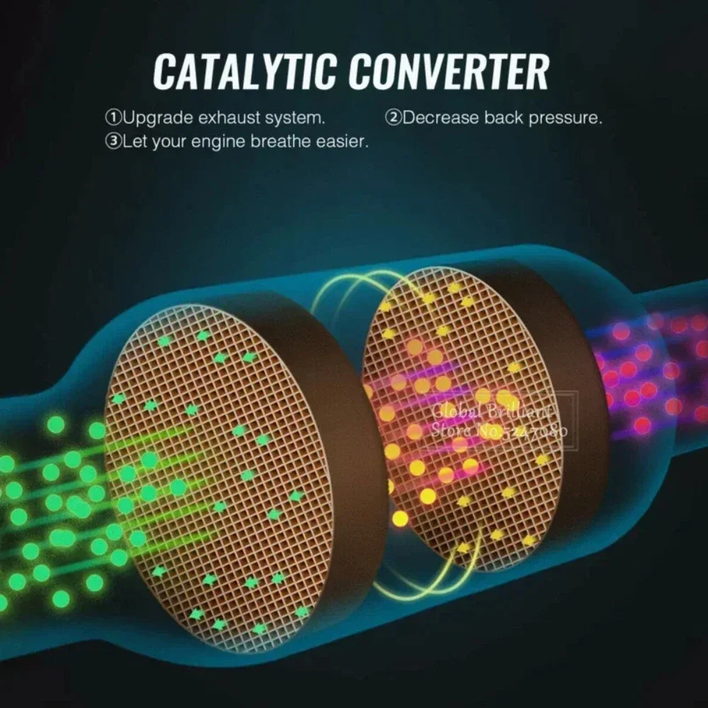 ATVOV 2 ''/2.25''/2.5''/3" محول حفاز السيارة العالمي الأكسجين 400 خلية محول محفز التدفق العالي الفولاذ المقاوم للصدأ Euro1 #6
