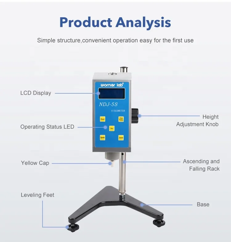 for  NDJ-8S lab digital brookfield rotational viscometer for cosmetics oil testing