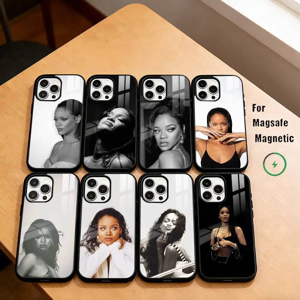 

S-Singer and A-Actress R-Rihanna Phone Case For iPhone17,16,15,14,13,12,11 Plus,Pro Magnetic with Magsafe Wireless Charging