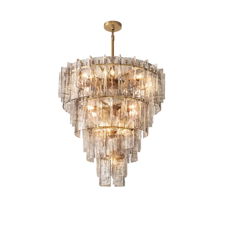 

Retro American Chrome Brass 2025 Chandelier Dimmable LED Pendant Light Suspension Luminaire Lampen Hanging Light For Living Room