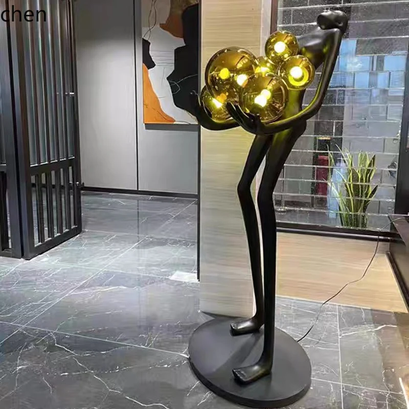 YFY  Character Holding Ball Creative Modern Hotel Lobby Living Room Decoration Ornament Office Bedroom Home Decor