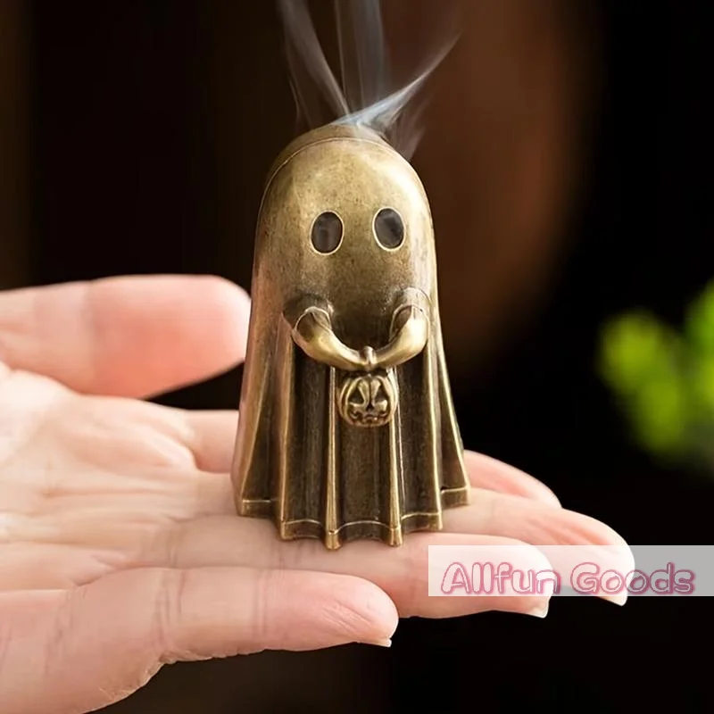 Ghost Incense Holder Ornament Handheld Pumpkin Desktop Decoration Suitable For Yoga, Meditation, Tea Ceremonies Home Decor