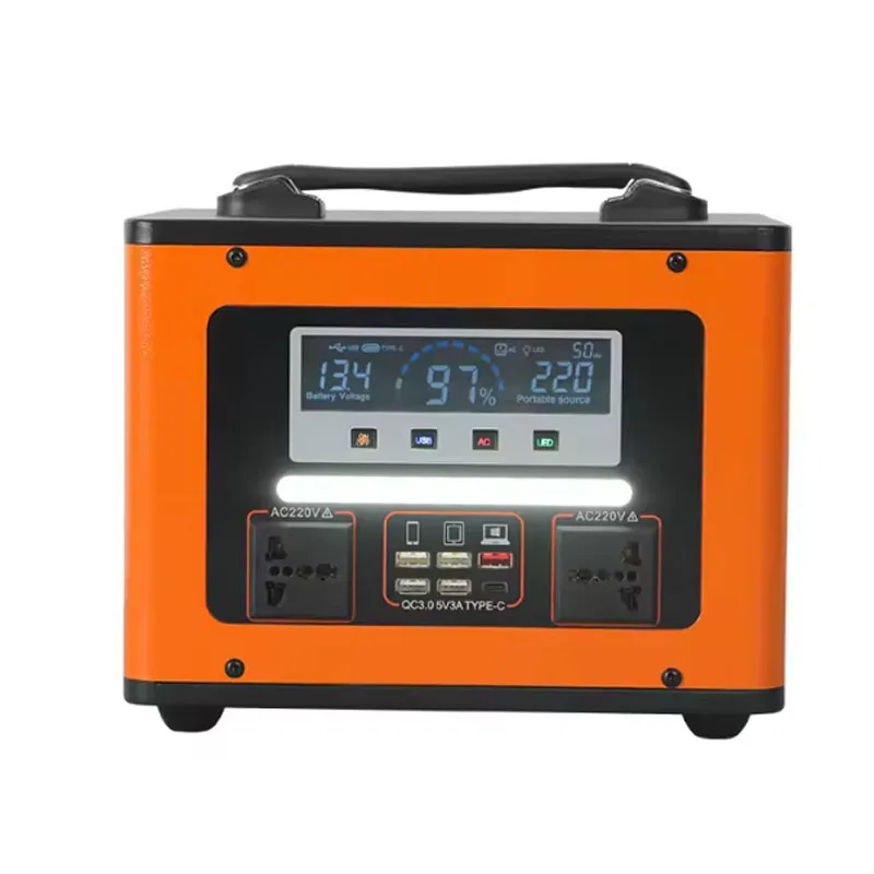 600Wh LiFePO4 220V High Power Portable Power Station 40AH Solar Outdoor Mobile Power Supply Home Emergency Energy Storage