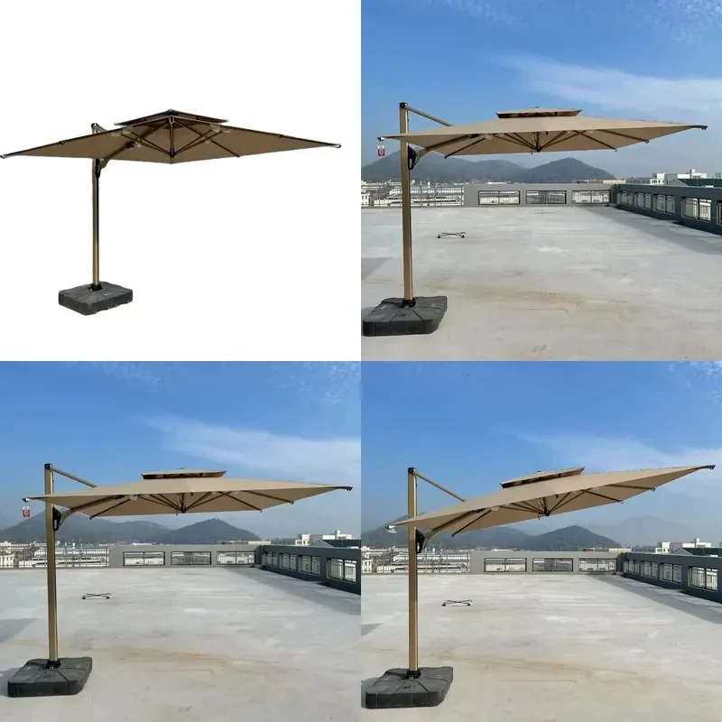 Large Family Party Parasol Roman Sun Umbrella for Villa Terrace Garden Patio Beach Outdoor Furniture