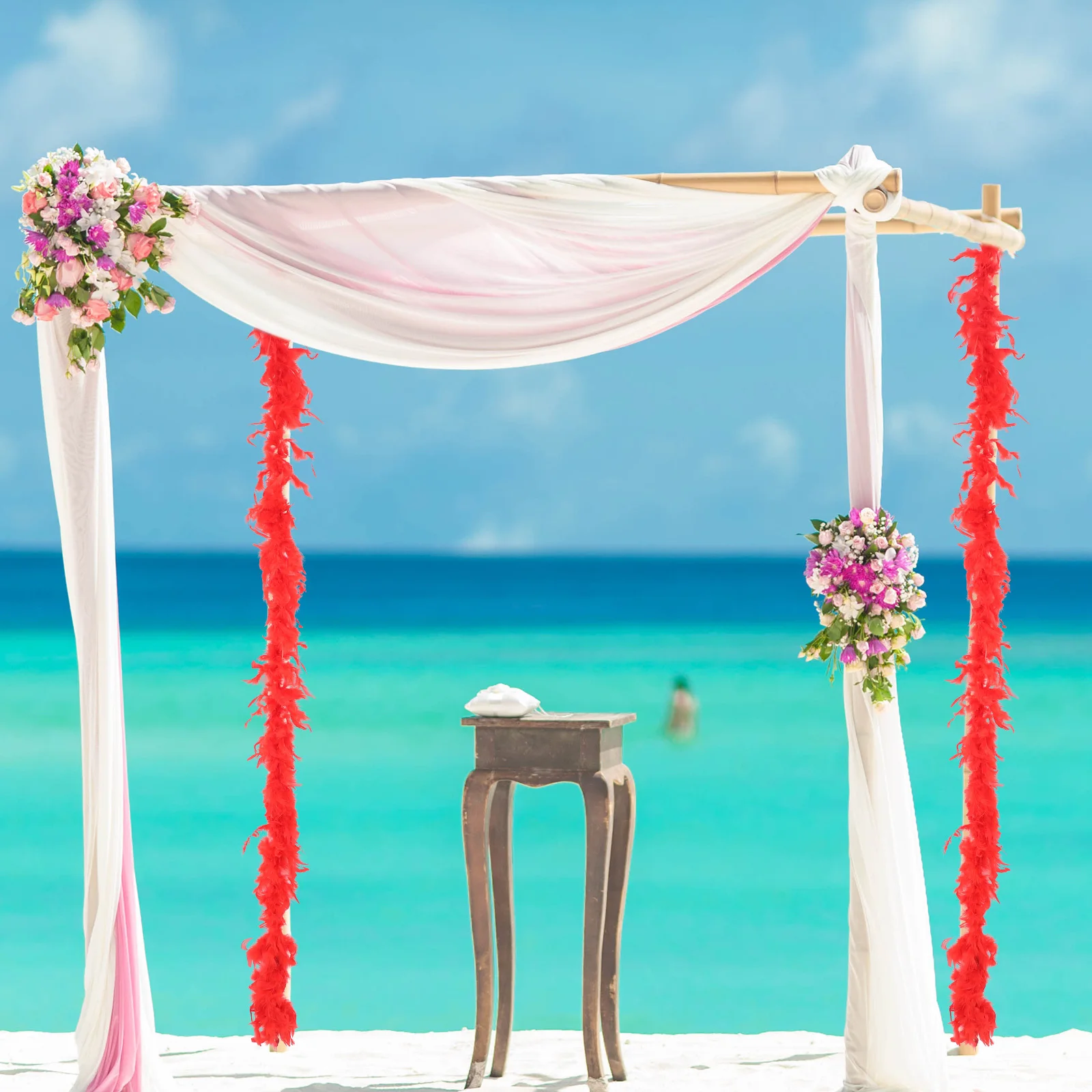 보아 경량 1920년대 파티 의상 액세서리 여성용 가면 무대 장식 로어링 20년대 플래퍼