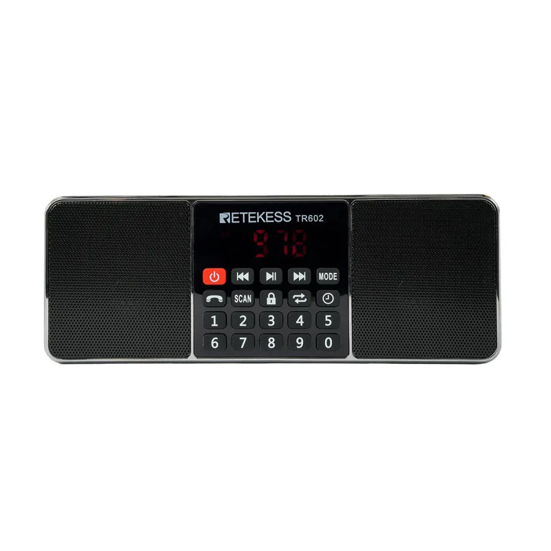RETEKESS Black TR602 dual-band Bluetooth radio TF card, USB drive, MP3 playback, cross-border source FM AM