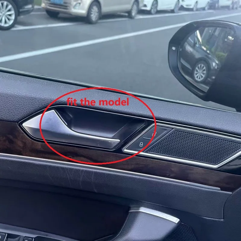 Carbon Fiber Car Interior Inner Door Bowl Handle Trim Cover Sticker For  2017-2023 VW Passat B8 Variant CC