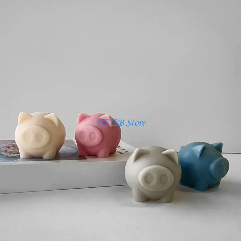 

T21f милая форма свиньи плесень бетонная цементная силиконовая плесень -ароматерапия животных