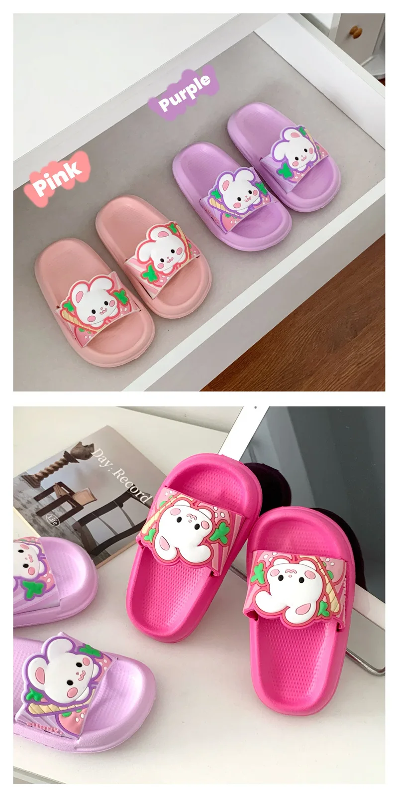 Kinder-Gummisandalen, Kinder-Hausschuhe, Mädchen-Sandalen, Sommer-Cartoon-Indoor-Sandalen, rutschfeste Sandalen mit weicher Sohle, Outdoor-Flip-Flops, Hausschuhe. – Detail 8
