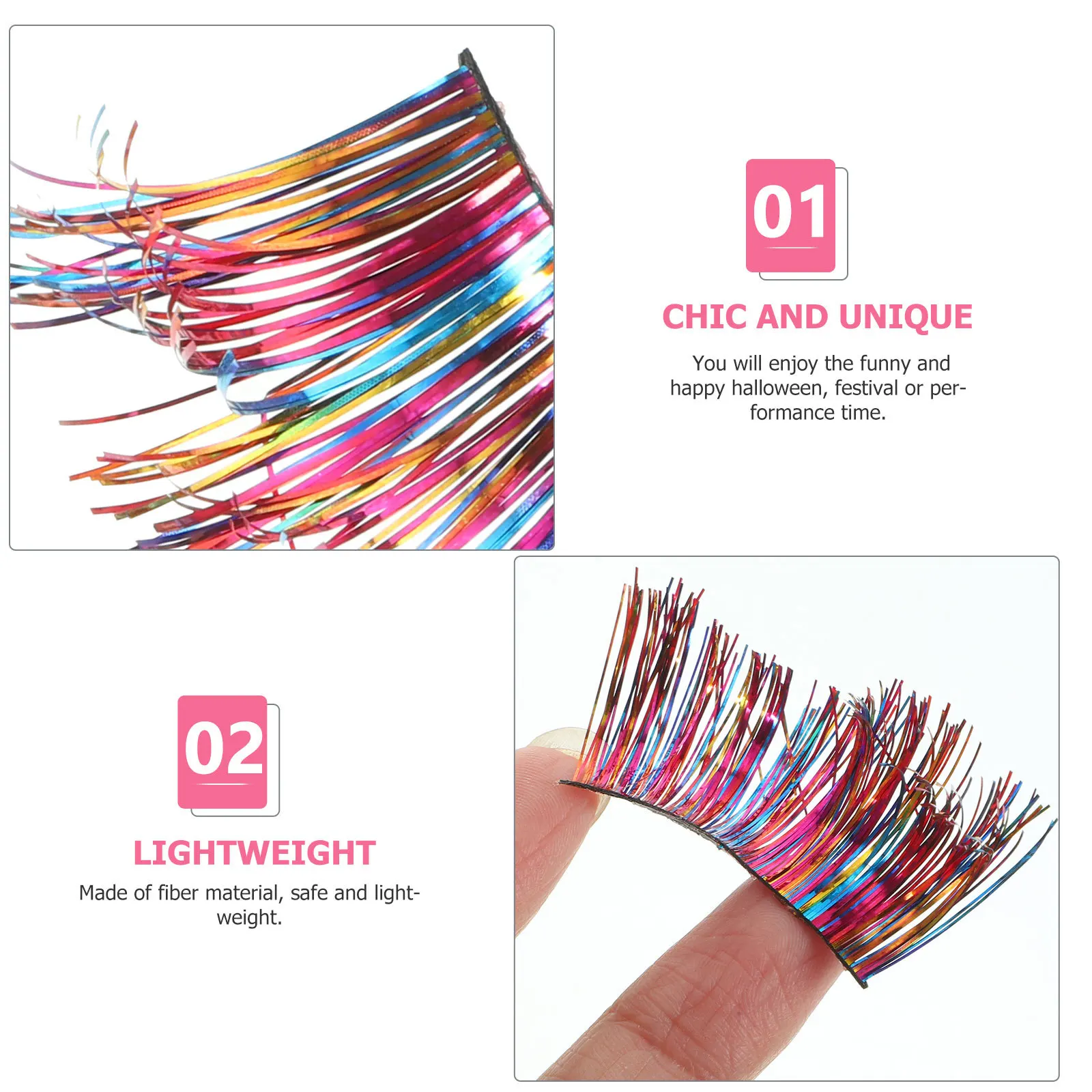 3Pairs Nep Wimpers Zacht Krullend Levendige Wimpers voor Halloween Make-up Festival Stage Event Oogverbetering Decor Vrouwen