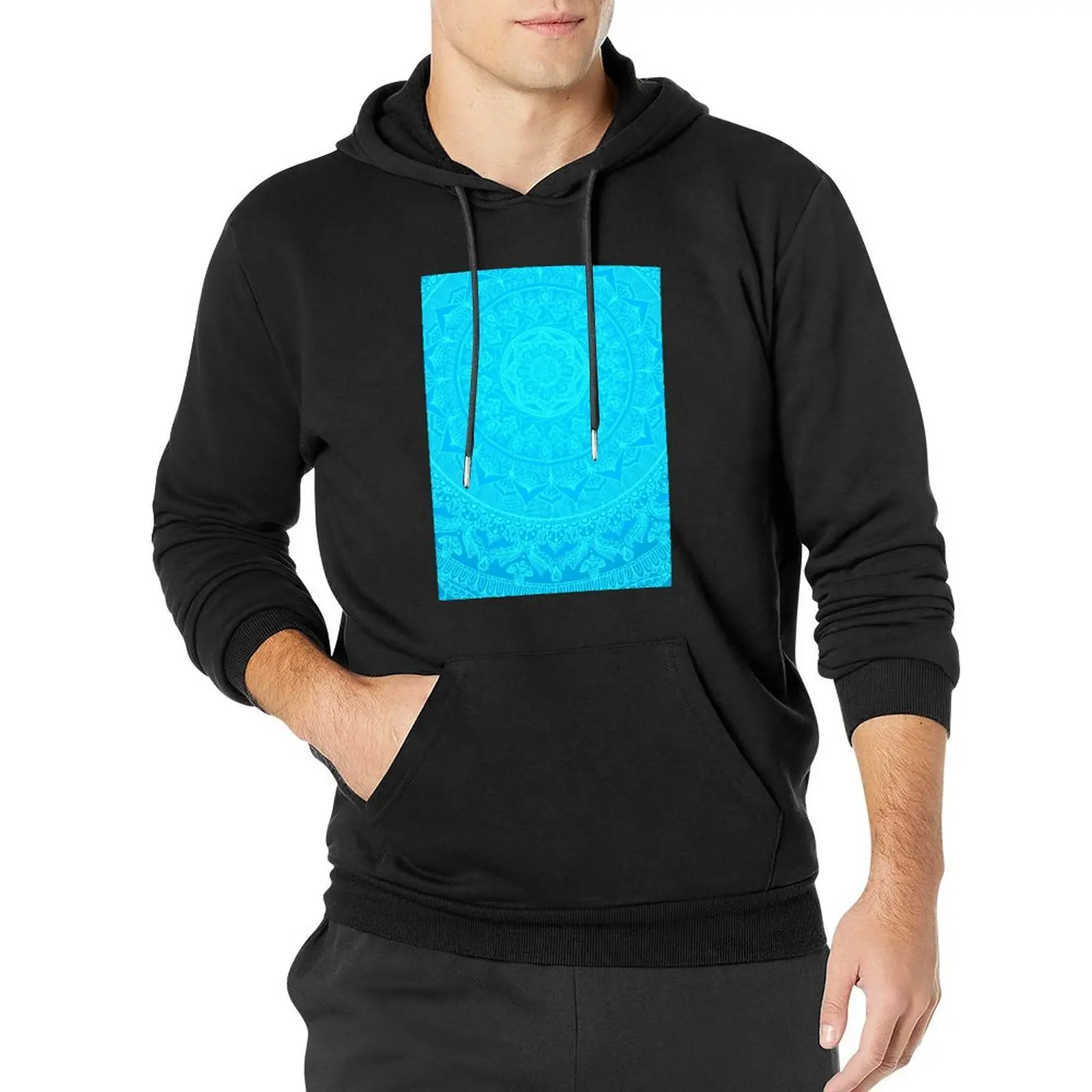 Mandala Aqua Pullover Hoodie men clothing men wear clothes for men autumn new products hoodie