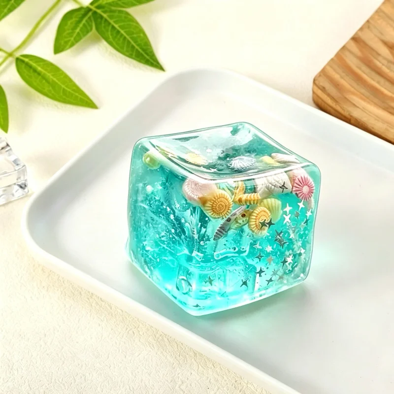 Mini Ocean Ice Cube Shell Maltose Pinch Slow Rebound Decompression Toy Stress Relief New