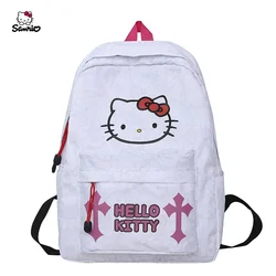 Mochila escolar de Hello Kitty para mujer, bonita mochila moderna Sanrio, bolso escolar de Hello Kitty