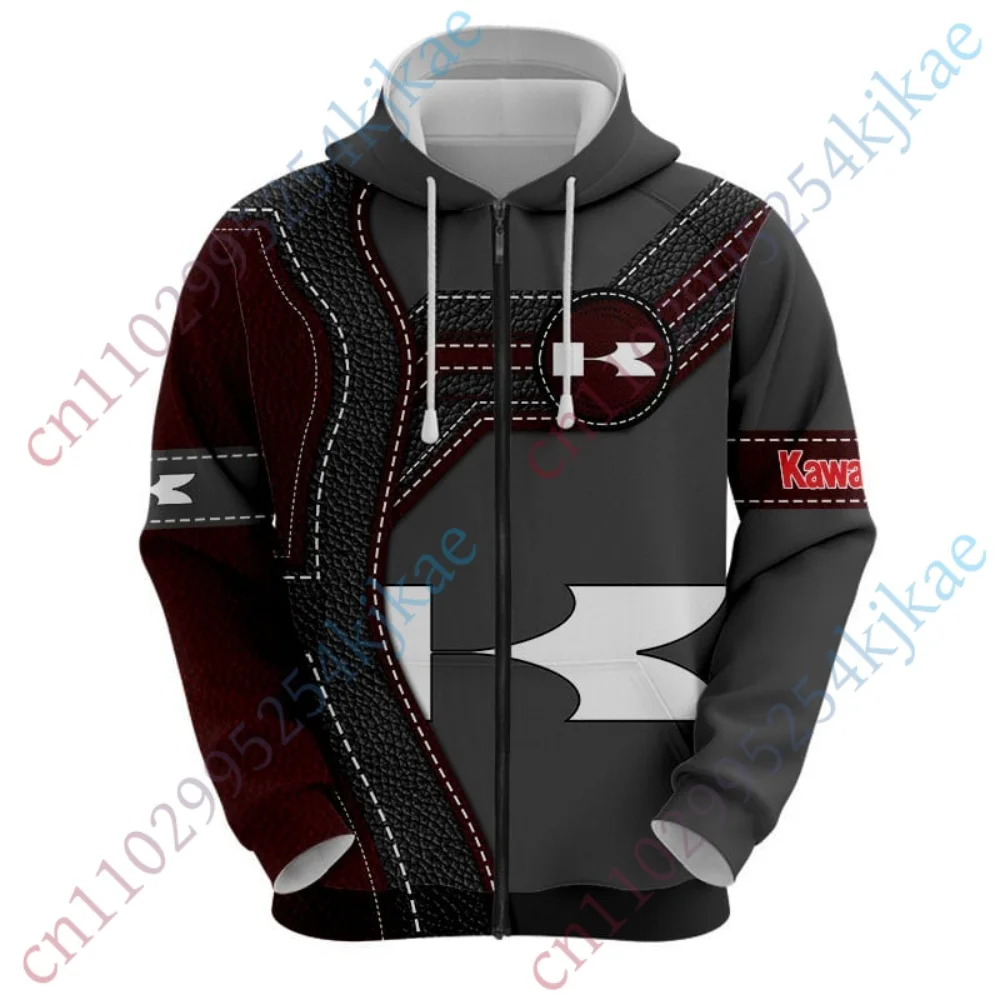 

Kawasaki Zip Hoodies For Men Clothing Anime Long sleeve Streetwear Casual Hooded sweatshirt Unisex 3DPrinting Pullover Sport Top