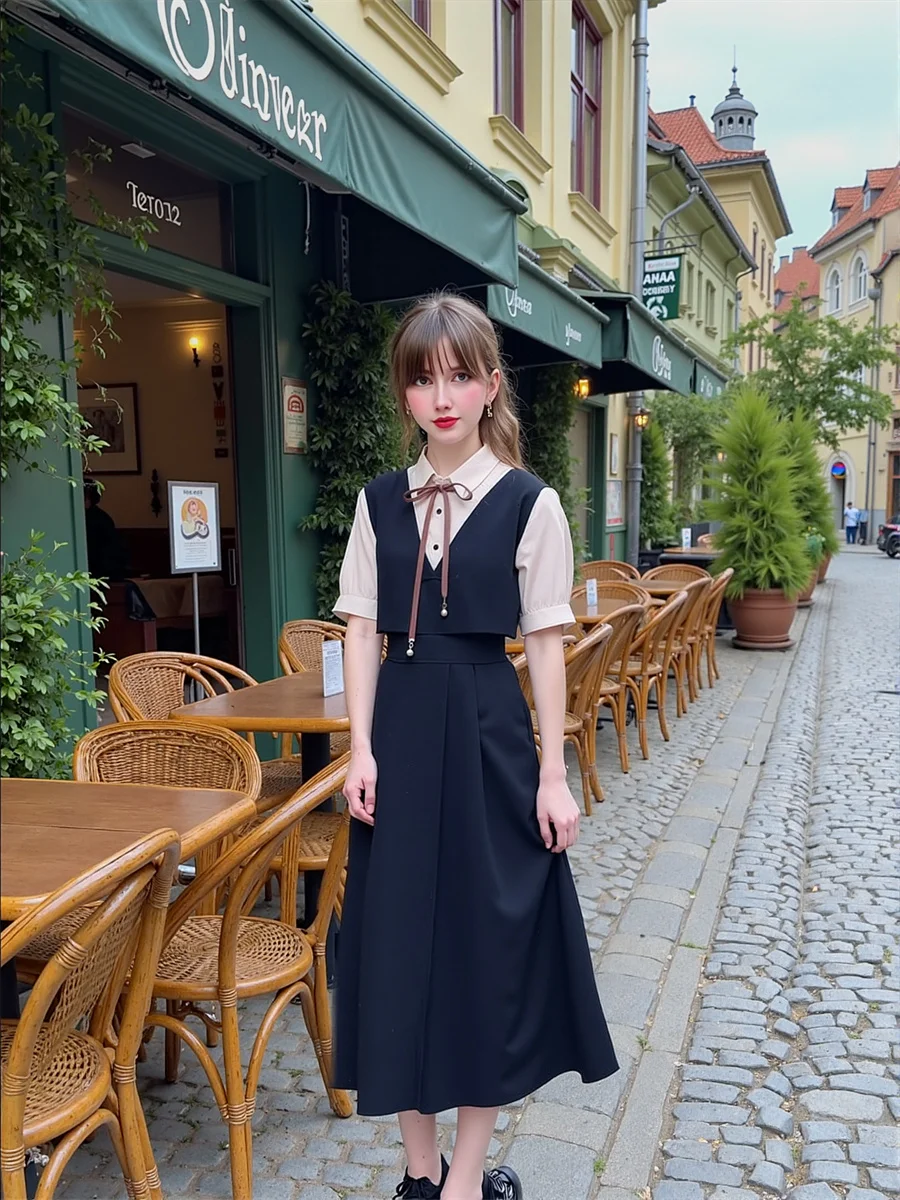 Women'S Dresses Japanese Style Casual Bow Lace-Up Loose Silky Silk Satin Chiffon Gauze Tulle Mesh See-Through Transparent Sheer