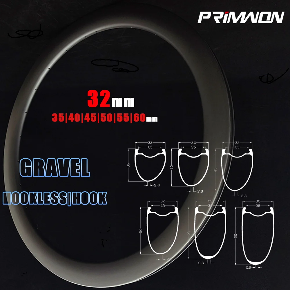 

Велосипедные обода для шоссейных велосипедов 700C, 32 мм, ультралегкие, под дисковый тормоз, бескамерные, с креплением Hookless, UD 3K 12K, матовые/глянцевые, асимметричные