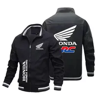 541 Men's jacket Honda printed zipper jacket fashionable casual outdoor racing sports motorcycle riding clothes women's top coat