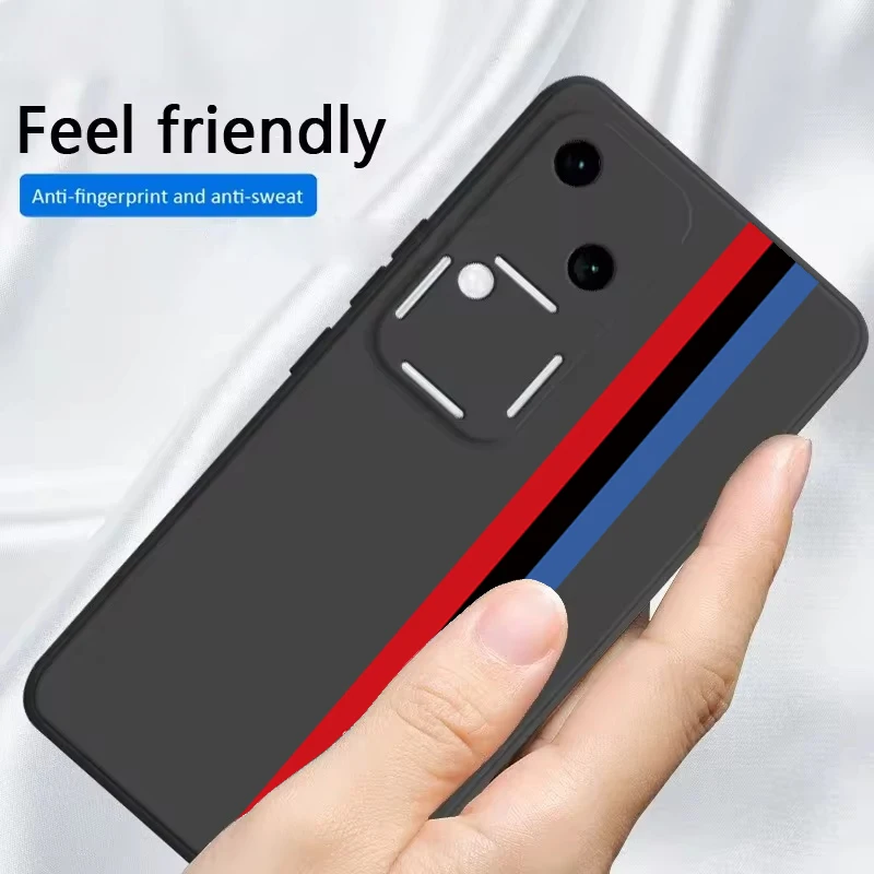 For Vivo V30e Case Silicon Soft Dustproof Shockproof For Vivo V30 V29 V27 V40 Cover track Pattern