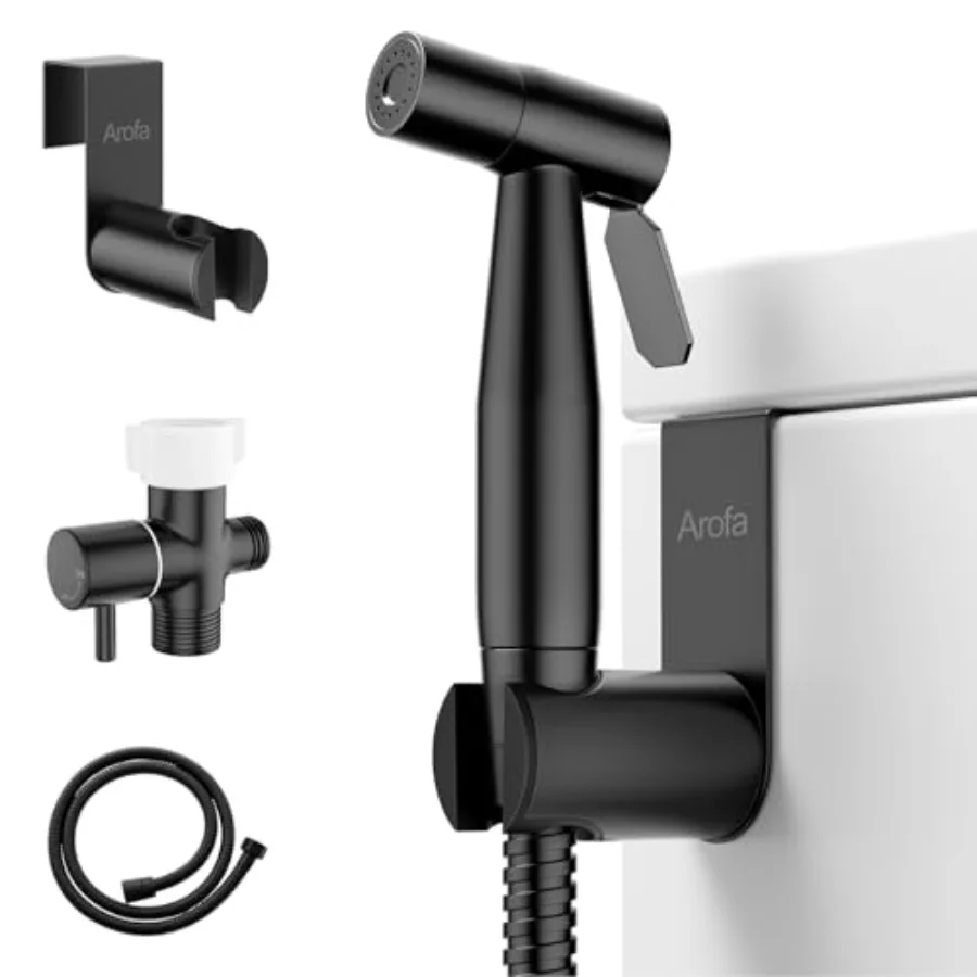 

Adjustable High-Pressure Handheld Bidet Sprayer for Toilet with Flexible Hose and Universal Fit Ideal for Personal Hygiene Baby