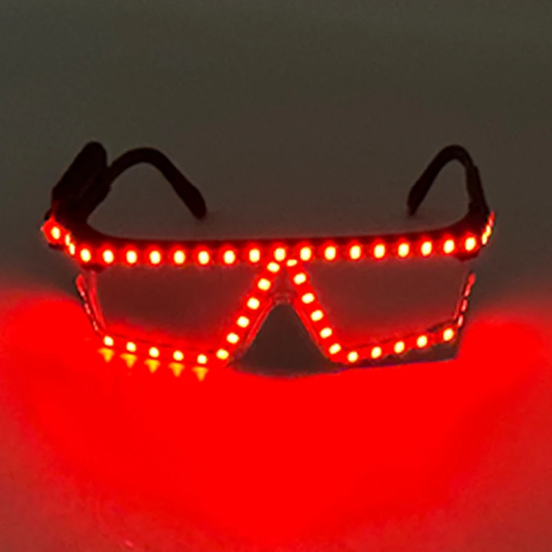 1Pc Luminous Glasses LED Party Glasses Glow In The Dark LED Goggles Festival Props for Music Bar KTV Birthday Party Cool Decor