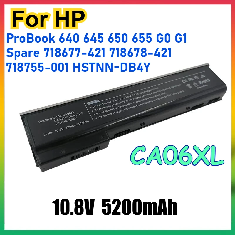 

New CA06XL Laptop Battery For HP ProBook 640 645 650 655 G0 G1 for HP Spare 718677-421 718678-421 718755-001 HSTNN-DB4Y