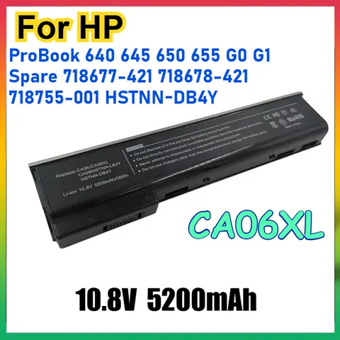 New CA06XL Laptop Battery For HP ProBook 640 645 650 655 G0 G1 for HP Spare 718677-421 718678-421 718755-001 HSTNN-DB4Y
