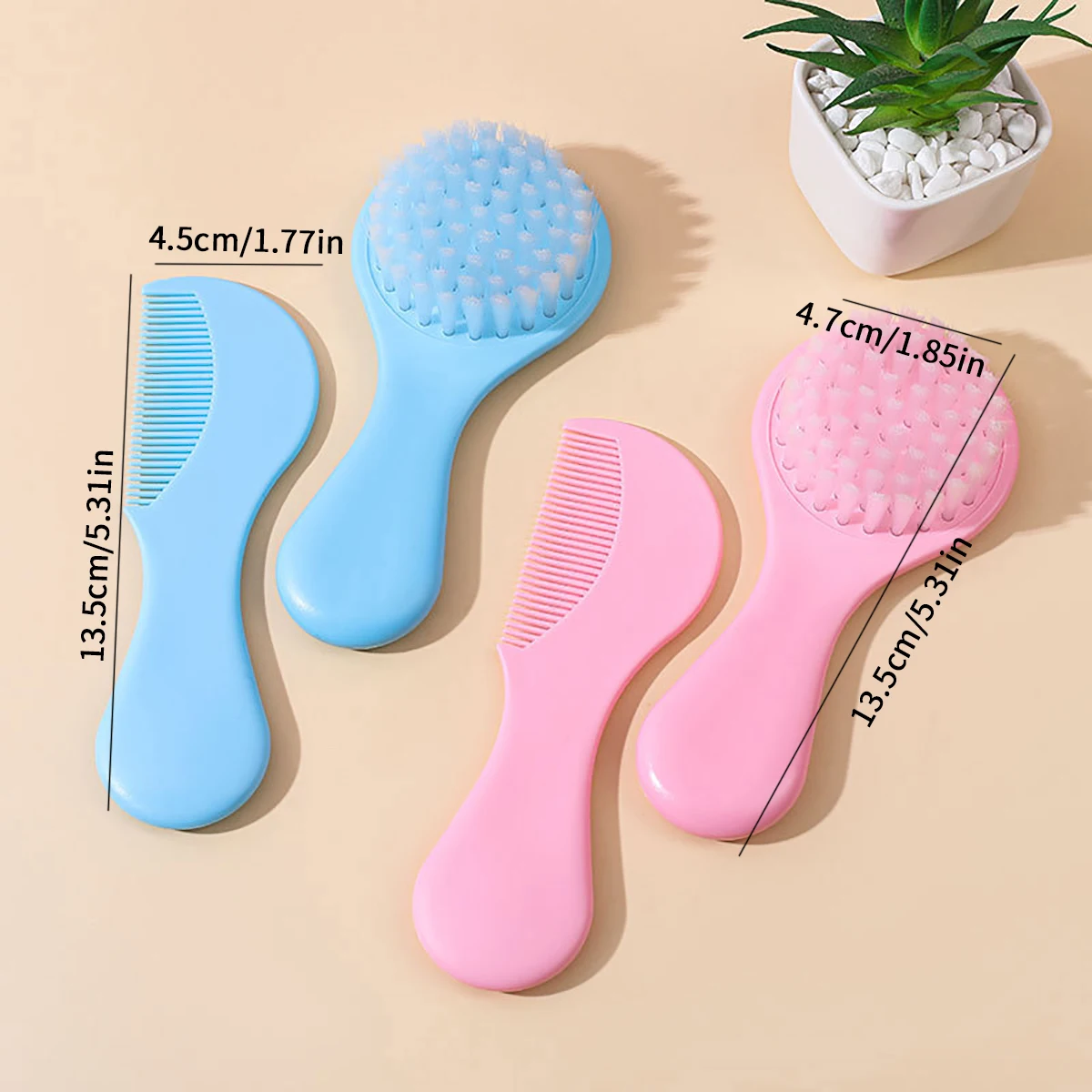 Baby Nylon brush set Bath Scrub Soft brush Baby head care comb