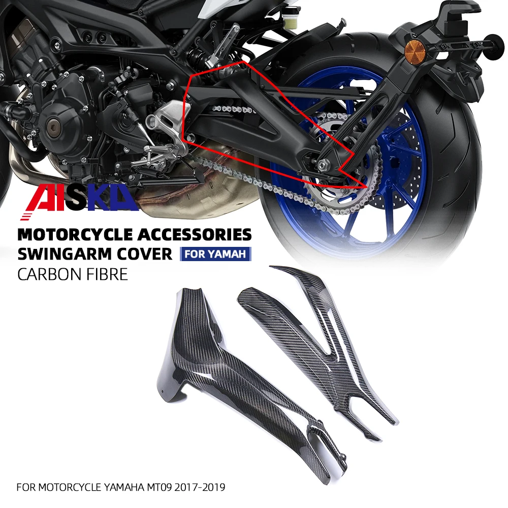 Full 3K Carbon Fiber Motorcycle Swingarm Covers Protectors Fairings Kit For Yamaha MT09 FZ09 2013-2019 2014 2015 2016 2017 2018