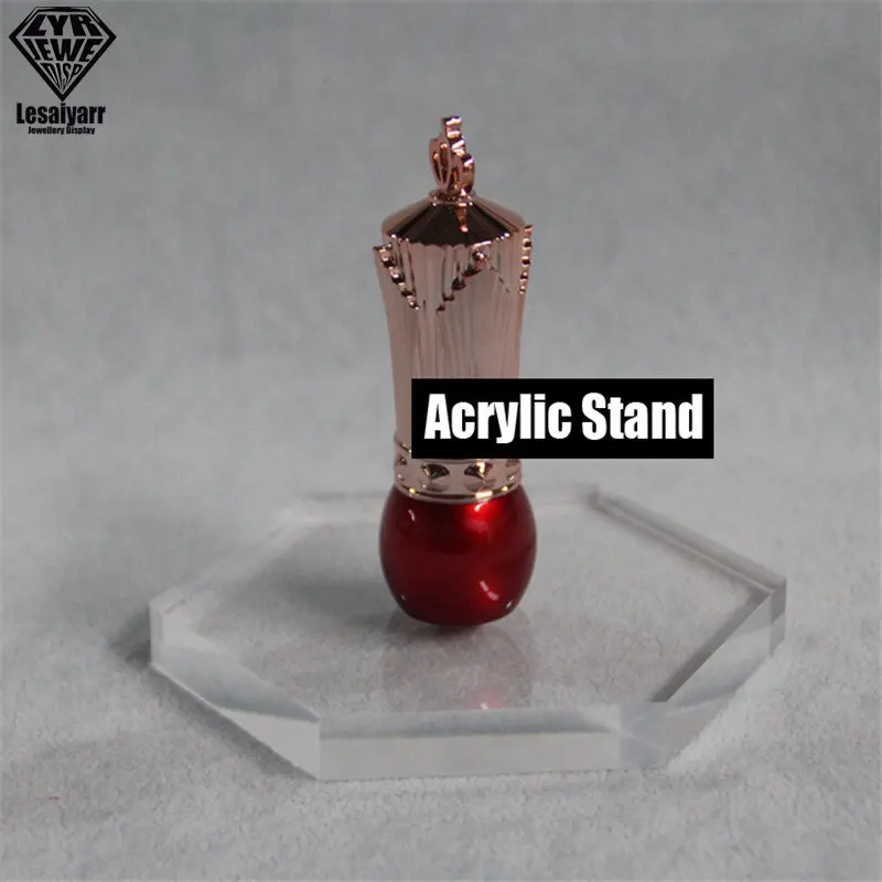 Acrylic Square Sheet Stamping Cosmetics Display Holder Pad Photography Props Ornaments Ring Necklace Hexagon Jewelry Stand