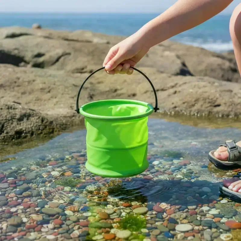 Bucket Portable Outdoor Beach Pool 2/4pcs Folding Art Pen Washing Sand Leisure Toys Fishing Tools